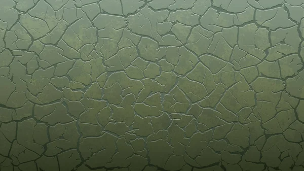 Texture Cracks Green Metal Surface Craquelure Pattern Vector Background — Stock Vector