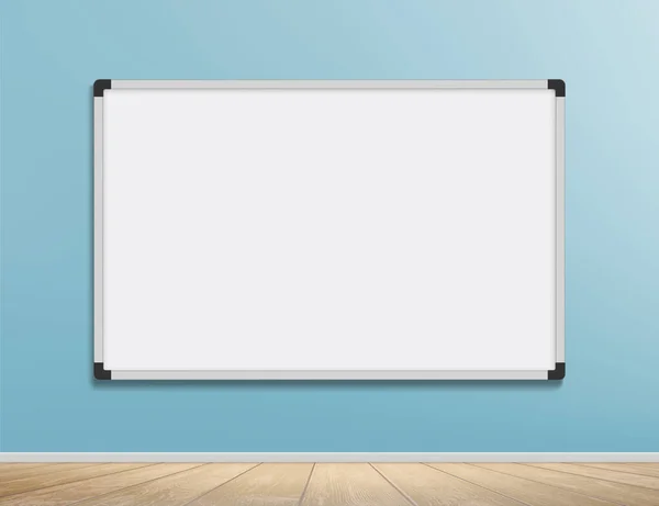 White Marker Board Business School Hangs Wall Indoors Vector Background — Stock Vector