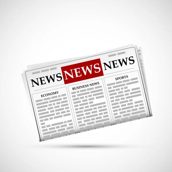 Beyaz arka planda izole edilmiş gazete ya da dergi simgesi. Vektör illüstrasyonu