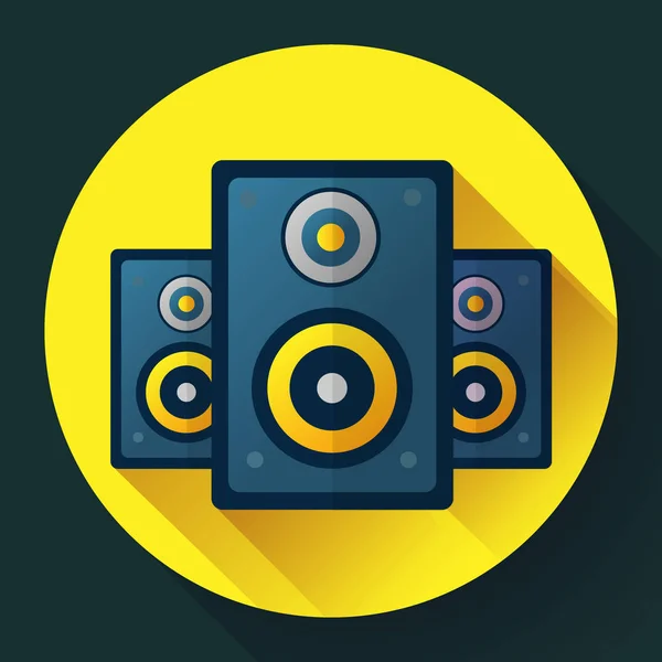 Audio zene ikon és a multimédia hangszóró ikon — Stock Vector