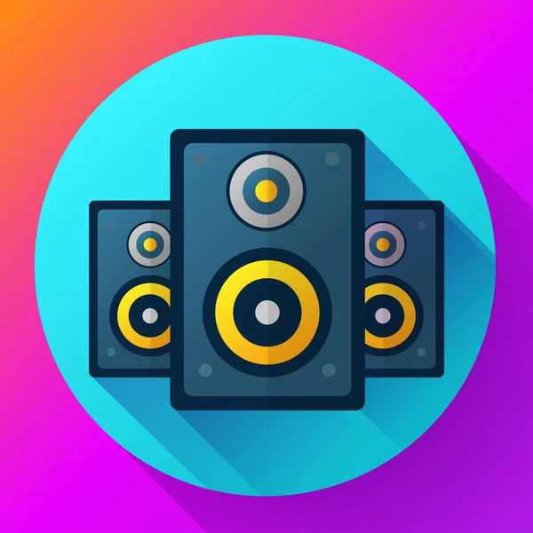 Audio music icon and media Speaker icon — Stock Vector