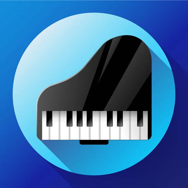 Ikone des Klaviers - ein Symbol der klassischen Musik. Kammermusikkonzert. — Stockvektor