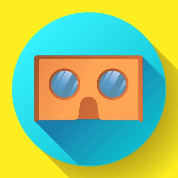 Cartulina Gafas Realidad Virtual Vector Icono — Vector de stock