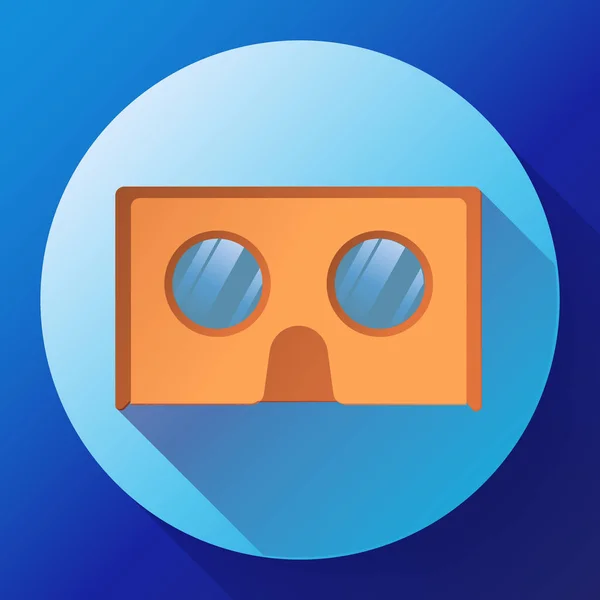 Cartulina gafas de realidad virtual icono de vector . — Vector de stock