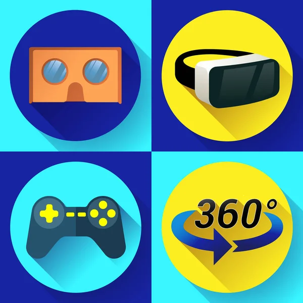 Значок VR Glasses или вектор значка шлема виртуальной реальности. плоская иконка виртуальной реальности для компьютера, телефона или смартфона, vr очки — стоковый вектор