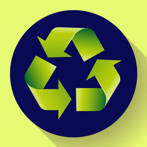 As setas verdes reciclam a ilustração vetorial do símbolo ecológico isolada no fundo branco. Sinal reciclado. Ciclo ícone reciclado. Símbolo de materiais reciclados. Ícone reciclado . —  Vetores de Stock