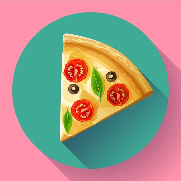 Pizza slice wektor — Wektor stockowy