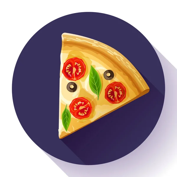 Pizza Slice Wektor Ilustracja Wektorowa Pizza — Wektor stockowy