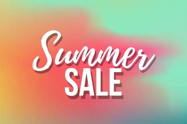 Hot Summer Sale banner. Trendy texture. Season vocation, weekend, holiday logo. Summer Time Wallpaper. Happy shiny Day. Modern vector Lettering. Fashionable styling. — Stock Vector