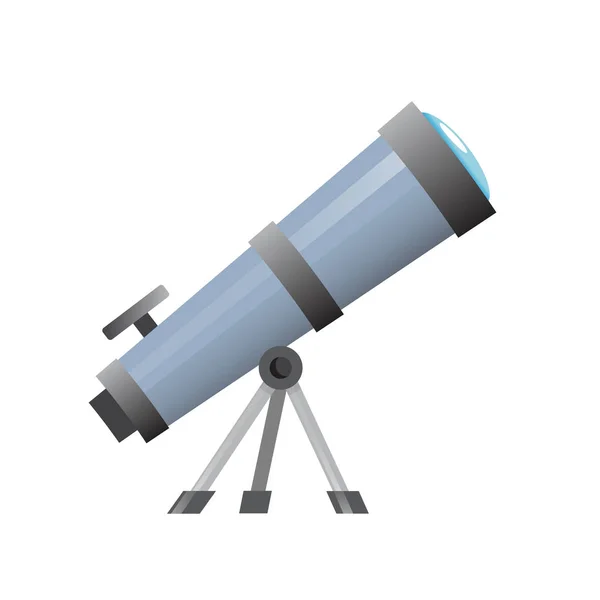 Піктограма телескопа, шкільний інструмент для уроку астрономії . — стоковий вектор
