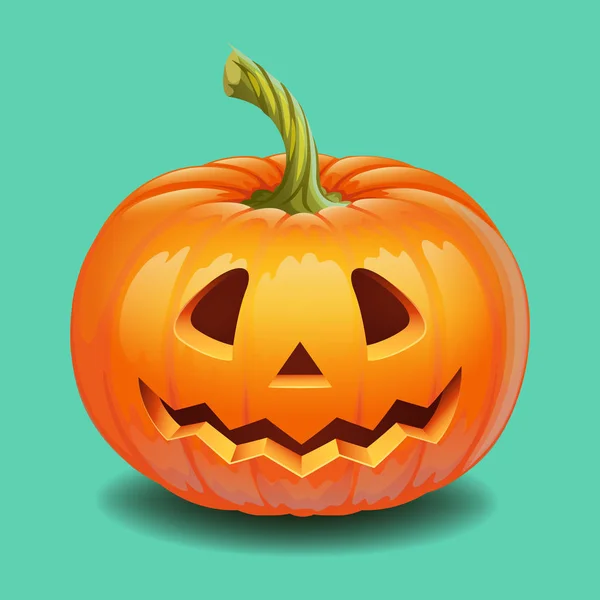 Halloween pumpkin face - funny smile Jack o lantern — Stock Vector