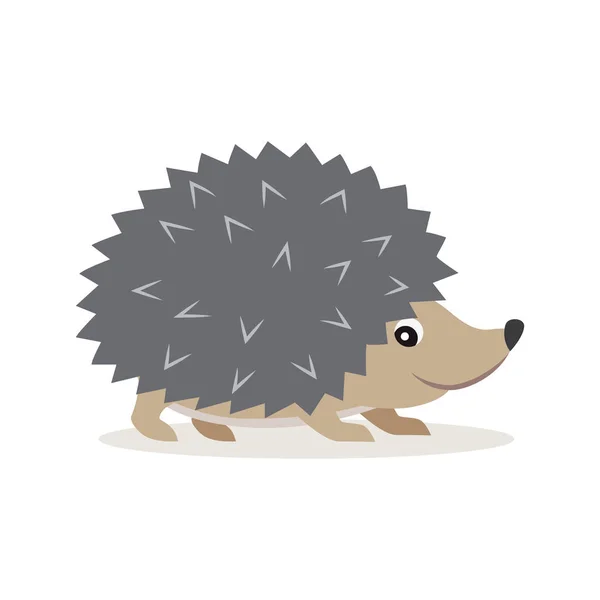 Icône de hérisson gris isolé, forêt, animal des bois — Image vectorielle