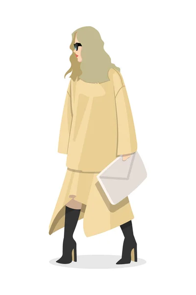 Femmes habillées dans des vêtements élégants à la mode illustration de mode féminine — Image vectorielle