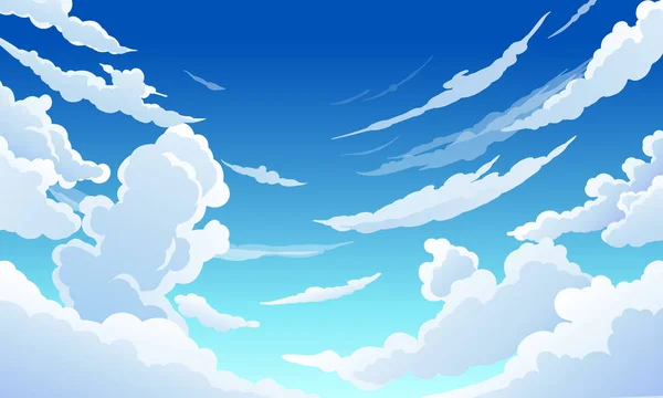 Cielo azul con nubes blancas claro día soleado — Archivo Imágenes Vectoriales