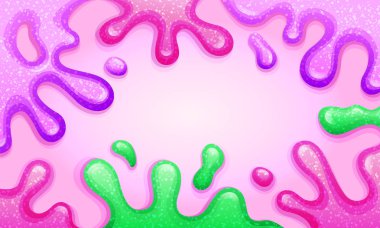 Colorful background with pink and green splashes clipart