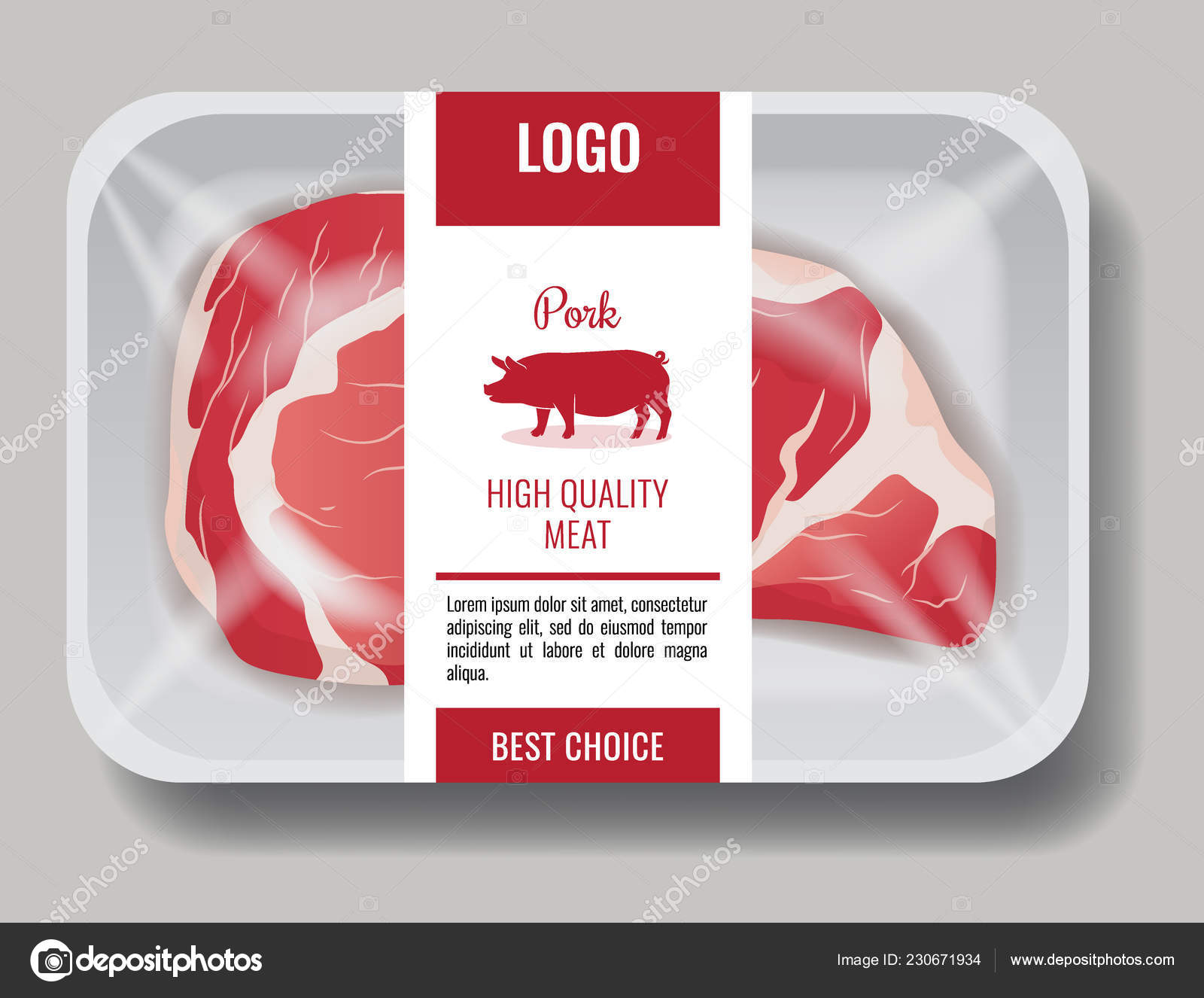 Meat Products Packaged In Butchers Paper High-Res Stock Photo