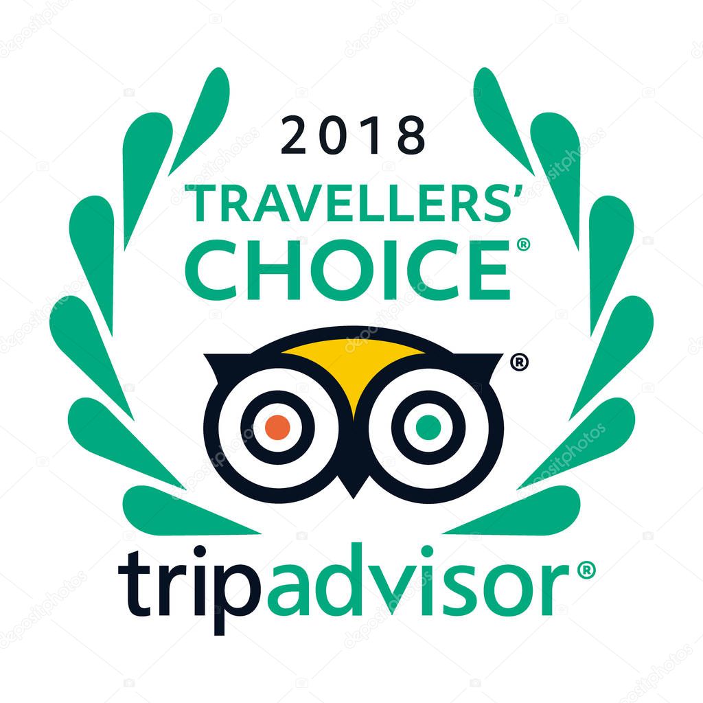 2018 Travellers Choice Tripadvisor logo icon vector - popular service with rating of hotels and attractions for travel