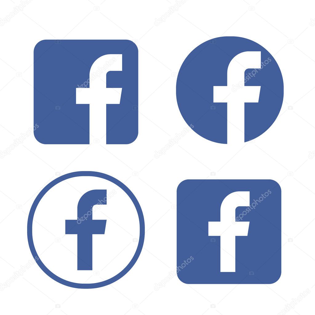 Facebook logo vector illustration, Facebook icon vector.