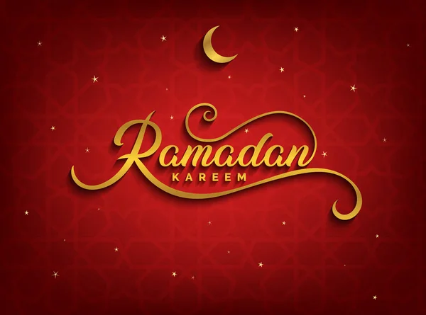 Ramadan Kareem hälsning vackra bokstäver för banner islamisk bakgrund — Stock vektor