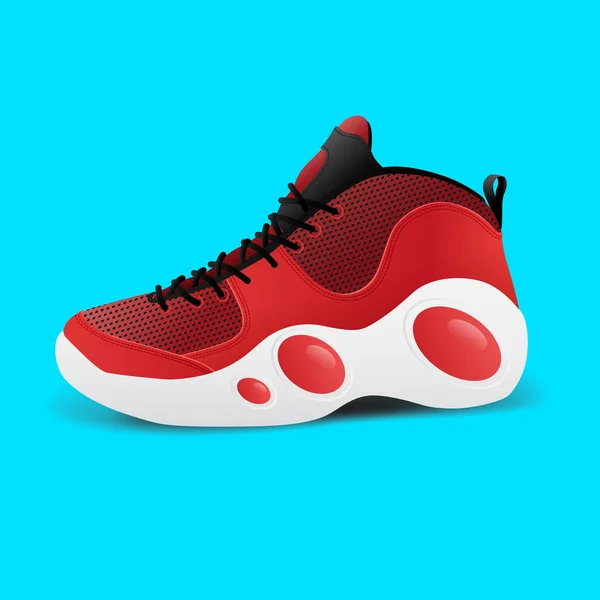 Chaussure de basket de sport réaliste pour l'entraînement et la forme physique — Image vectorielle