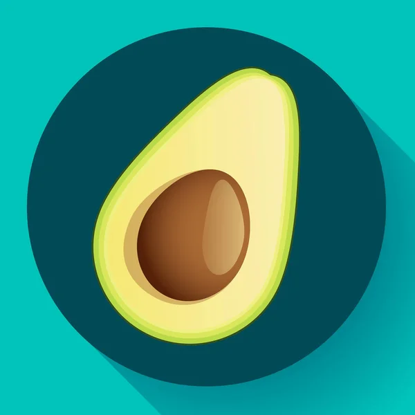 Realistische vector avocado pictogram illustratie. Gesneden avocado pictogram plat. — Stockvector