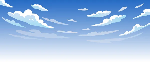 Blue Sky Cu White Clouds Clear Sunny Day — Vector de stoc