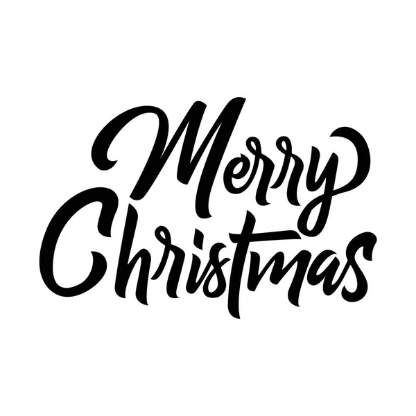 Joyeux Noël brosse écriture lettrage isolé sur blanc — Image vectorielle