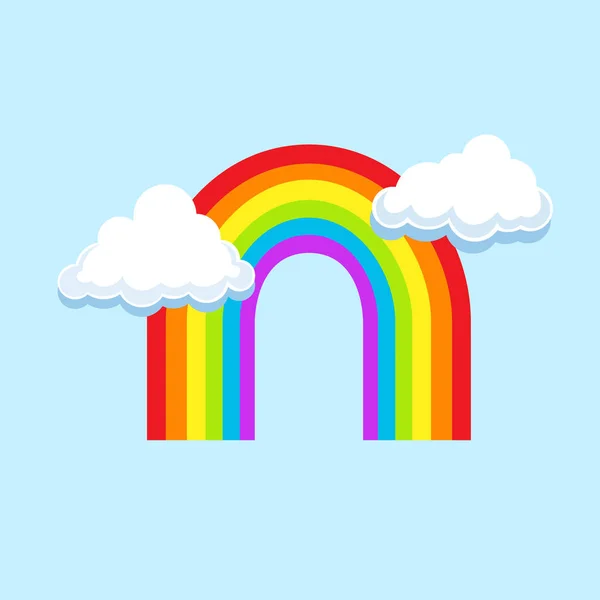 ЛГБТ-радуга в облаках — стоковый вектор