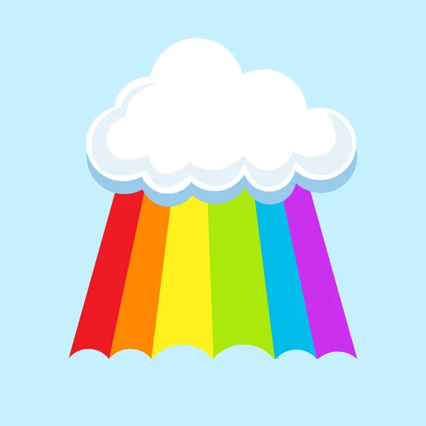 雲のシンボルアイコンベクトルのLGBT虹 — ストックベクタ