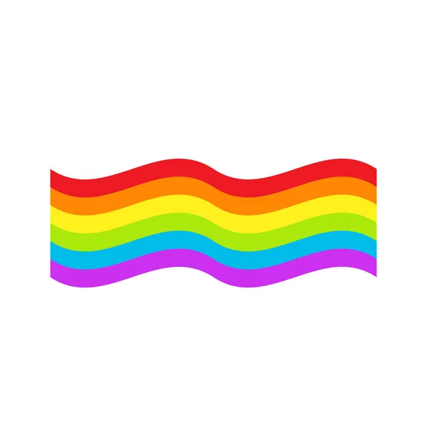 Icono del símbolo del arco iris LGBT. Orgullo gay, ilustración vectorial . — Archivo Imágenes Vectoriales