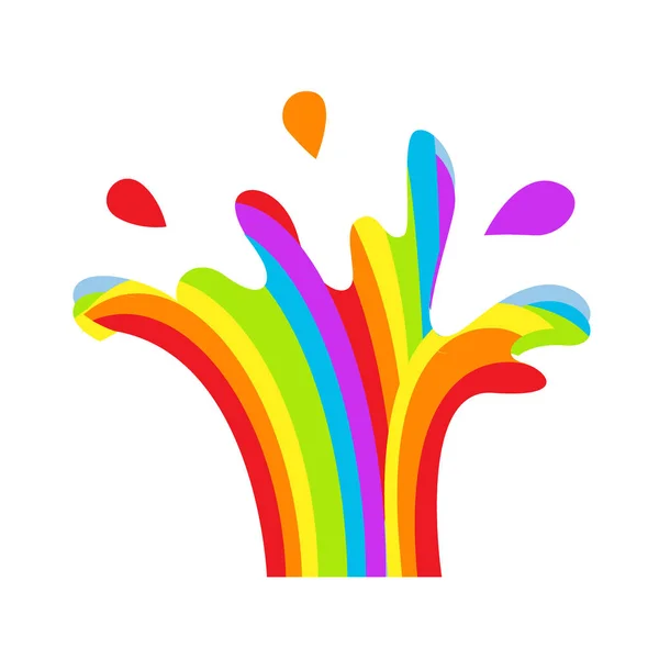 Lgbt plätschernden Springbrunnen Regenbogen Symbol Symbol. Gay Pride, Vektorillustration. — Stockvektor