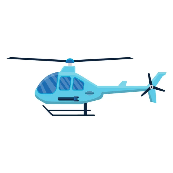 Személyhelikopter ikon elszigetelt fehér háttér, légi közlekedés, repülés, vektor illusztráció. — Stock Vector