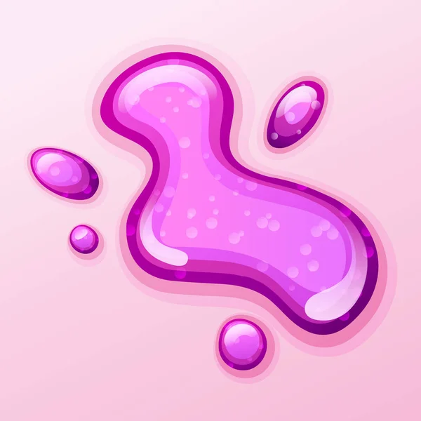 Färgglada glitter slem blob vektor illustration. Flickig gegga fläck på rosa bakgrund. Roligt spel för barn — Stock vektor