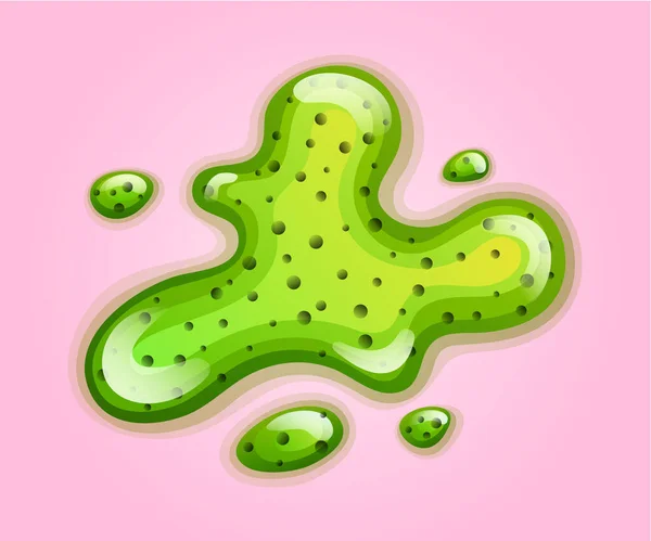 Colorful glitter slime blob vector illustration. Girly goo stain on pink background. Fun game for kids — Stock Vector