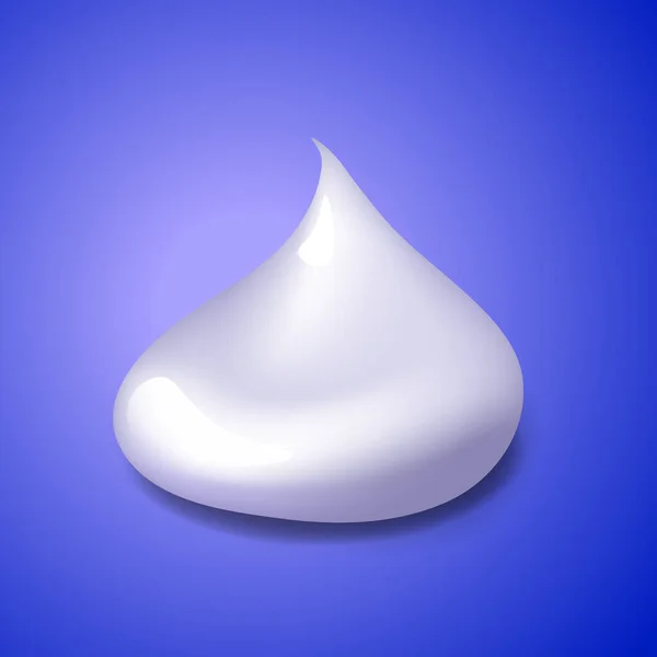 Gel de rasage réaliste ou mousse à raser crème savon icône de mousse Illustration réaliste vectorielle isolée sur fond bleu. — Image vectorielle