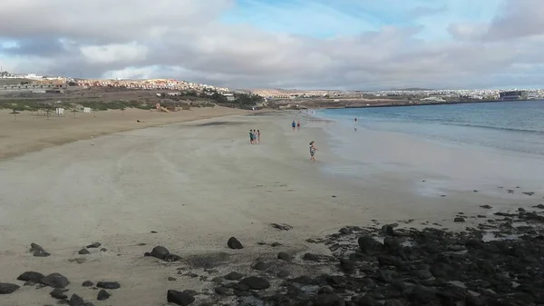 Playa Con Marea Baja Fuerteventura — Stock fotografie