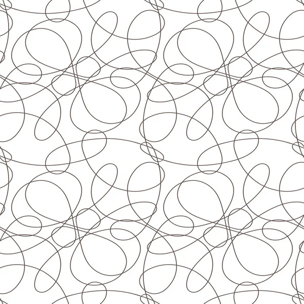 Seamless mönster med vågiga linjer linjer på vit bakgrund — Stock vektor