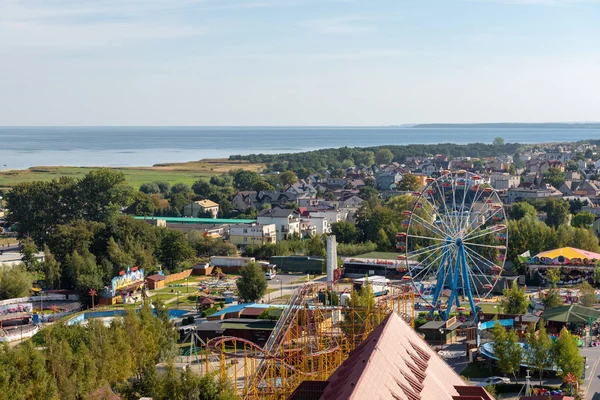 Władysławowo Poland September 2018 Visa Wladyslawowo Staden Och Östersjön — Stockfoto