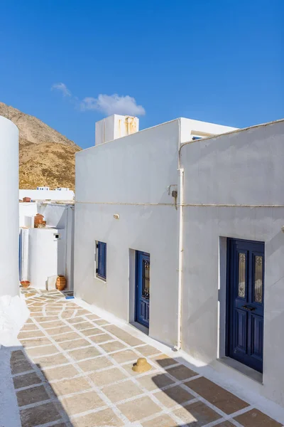 Serifos Island Lovely Whitewashed Houses Blue Doors Cyclades Greece — Stock Photo, Image