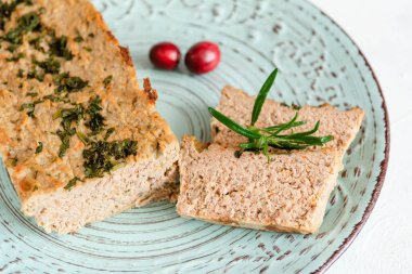 Tavuk pate ile Noel için kızılcık.