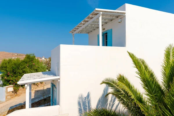 Villa Típica Verão Caiado Branco Ilha Serifos Cyclades Grécia — Fotografia de Stock