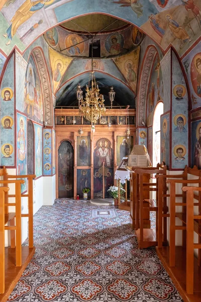 Sifnos Řecko Září 2018 Interiér Kaple Agios Symeona Postavený Roce — Stock fotografie