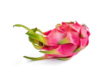Beyaz arka planda ejderha meyvesi (Pitaya, Pitahaya) izole