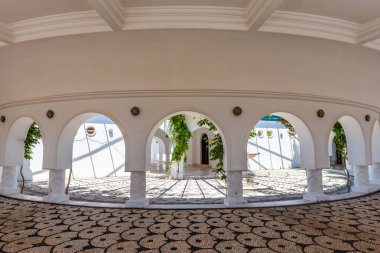 RHODES, GREECE - 13 Mayıs 2018: Kalithea Springs veya Kalithea Therme antik çağlardan kalma tedavi edici özelliklere sahip kaplıca.