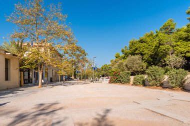 Atina, Yunanistan - 14 Eylül 2018: Tepe Atina'da birlikte ana gezinti.