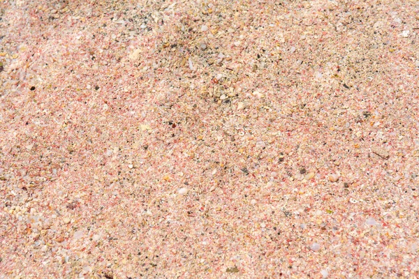 Textura růžového písku pláže Elafonisi. Ostrov Kréty, Řecko — Stock fotografie