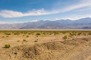 Arka planda Panamint dağları ile doğal manzara. California, Amerika Birleşik Devletleri