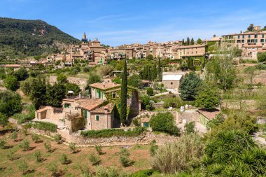 Valldemossa, rural town in an idyllic valley in the midst of the Tramuntana mountains of west Mallorca. Baelaric islands, Spain clipart