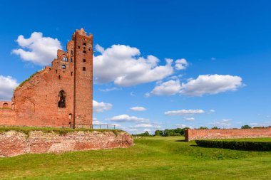 Radzyn Chelminski gotik Töton kalesi kalıntıları, Polonya, Avrupa
