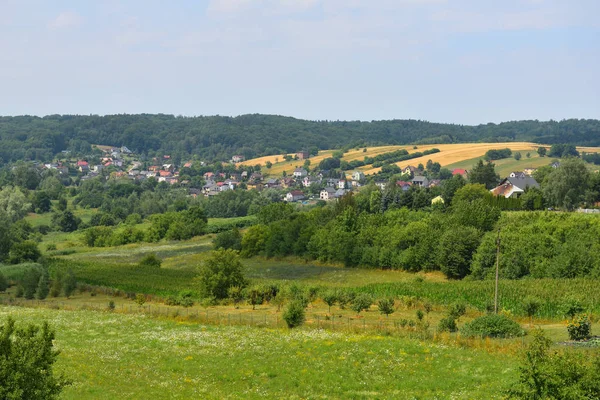 Pohled na Pszow-město v jižním Polsku, v provincii Slezsko. Evropě — Stock fotografie